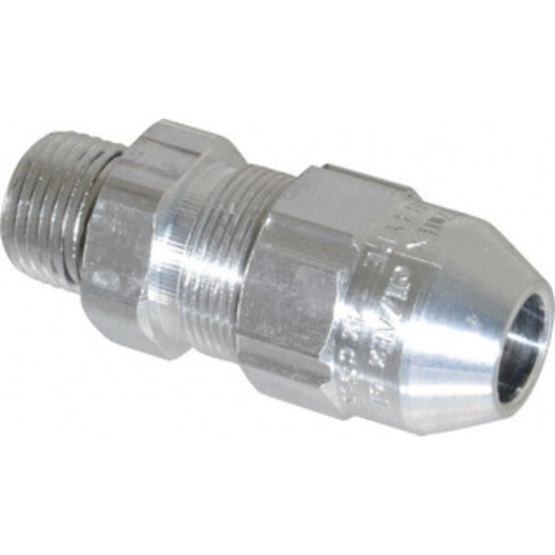 Thomas & Betts 0.4 to 0.54 Class 1, Gas & Vapor Environment Straight Strain Relief Cord Grip 1/2 NPT, Aluminum TCF050 54AL - 57299950
