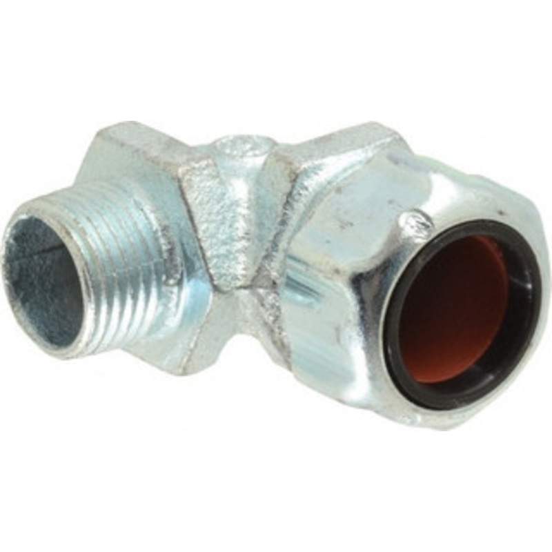 Thomas & Betts 0.625 to 0.75 Liquidtight Elbow Strain Relief Cord Grip 1/2 NPT, Iron 2251 - 54116942