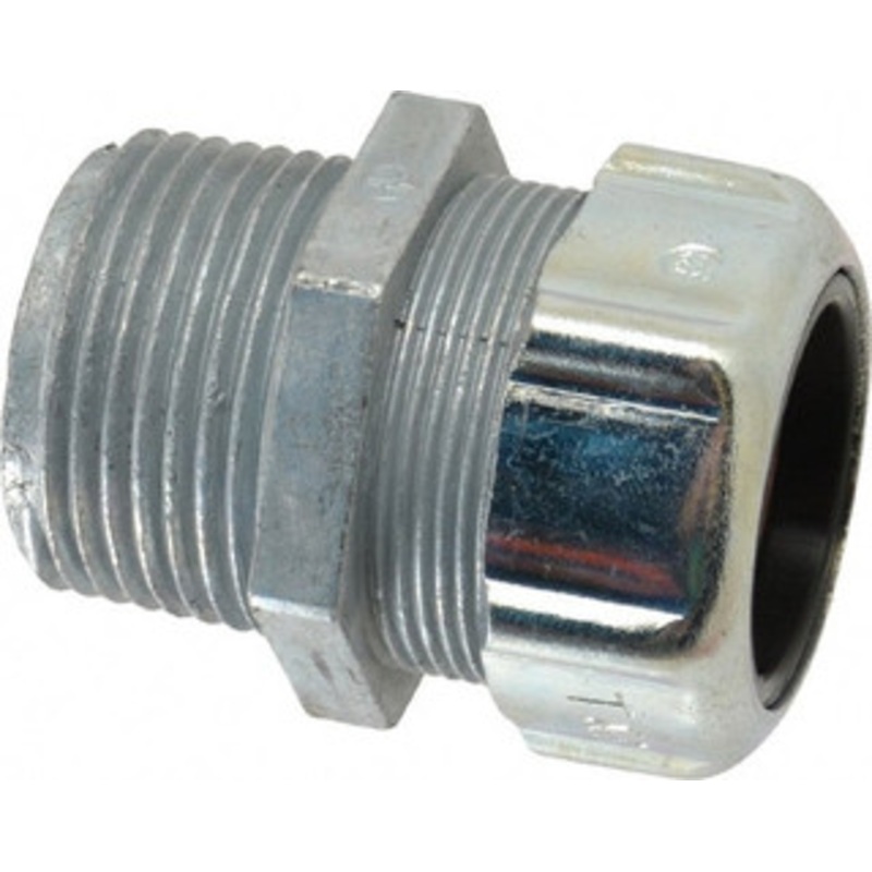 Thomas & Betts 0.75 to 0.88 Liquidtight Straight Strain Relief Cord Grip 1 NPT, 1-7/8 OAL, Zinc 2546 - 54059936