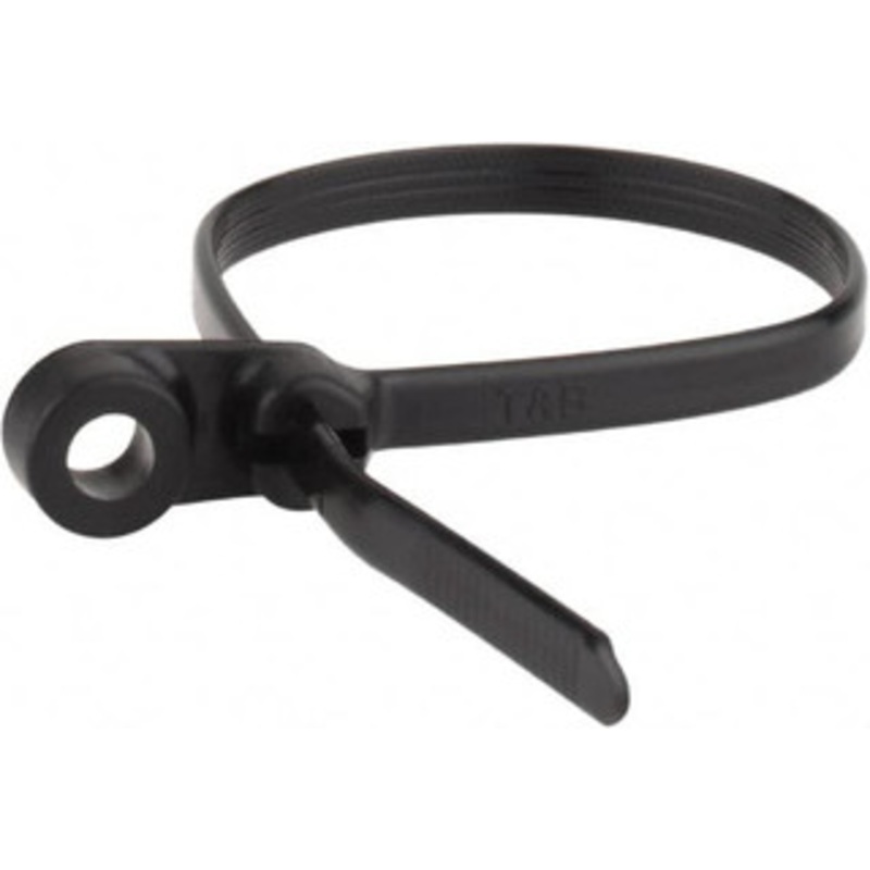 Thomas & Betts 7.8 Long Black Nylon Mountable Cable Tie 50 Lb Tensile Strength, 1.4mm Thick, 44.45mm Max Bundle Diam TY35MX - 01582428