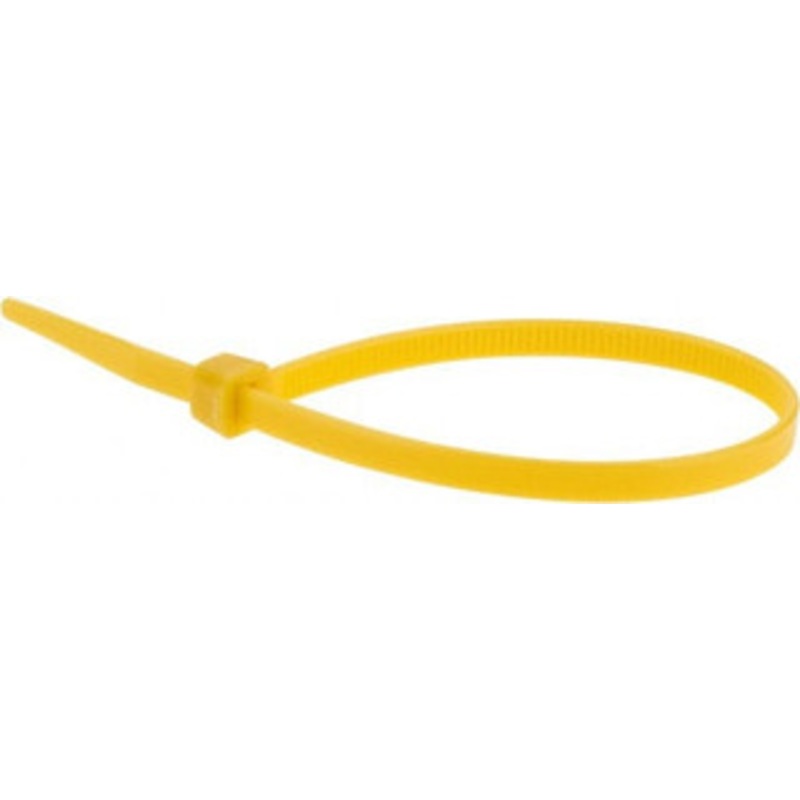 Value Collection 8 Long Yellow Nylon Standard Cable Tie 50 Lb Tensile Strength, 54mm Max Bundle Diam TSL-200-S-YY-M - 68951268