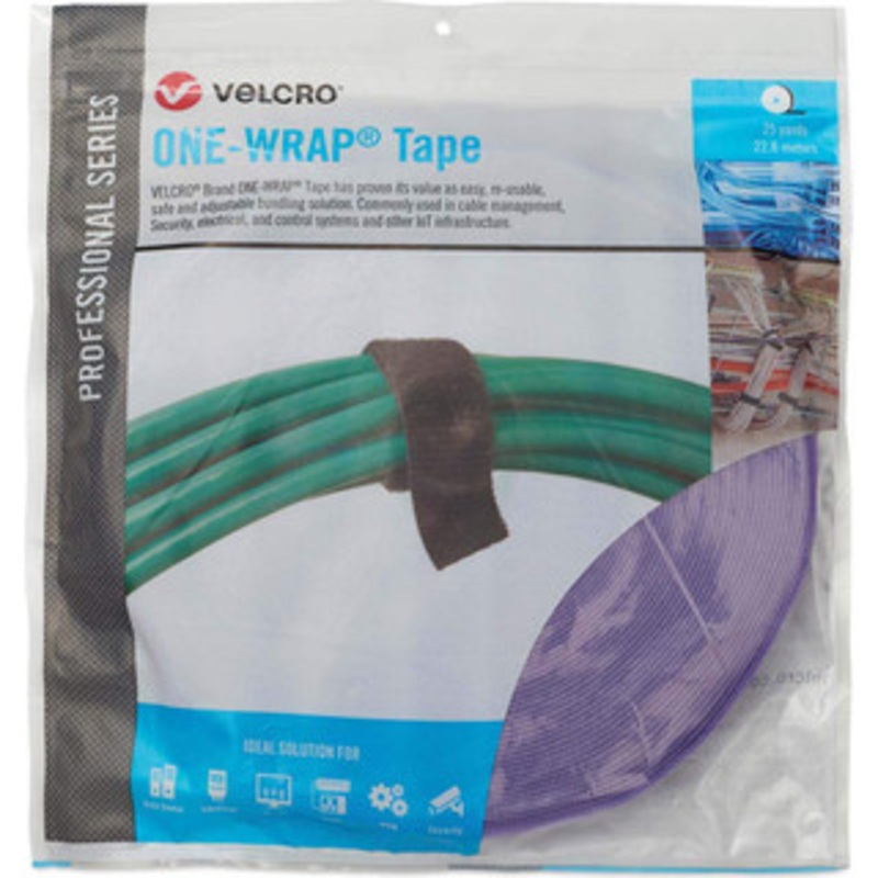 Velcro Cable Ties, Cable Tie Type: Reusable Cable Tie, Material: Hook and Loop, Color: Purple, Overall Length (Feet): 75, Overall Length (Decimal Inch): 300.00000, Maximum Bundle Diameter (Inch): 1 31028 - 16427551