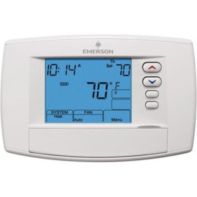 White-Rodgers 45 to 99F, 4 Heat, 2 Cool, Premium Commercial Digital 7 Day Programmable Universal Multi-Stage or Heat Pump Thermostat 0 to 30 Volts, Horizontal Mount, Electronic Contacts Switch 1F95-0680 - 79662276