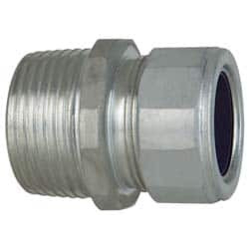 Crouse-Hinds 0.75 to 0.85 Liquidtight Straight Strain Relief Cord Grip 1 NPT, 1-3/4 OAL, Steel CG100 850 - 04499125
