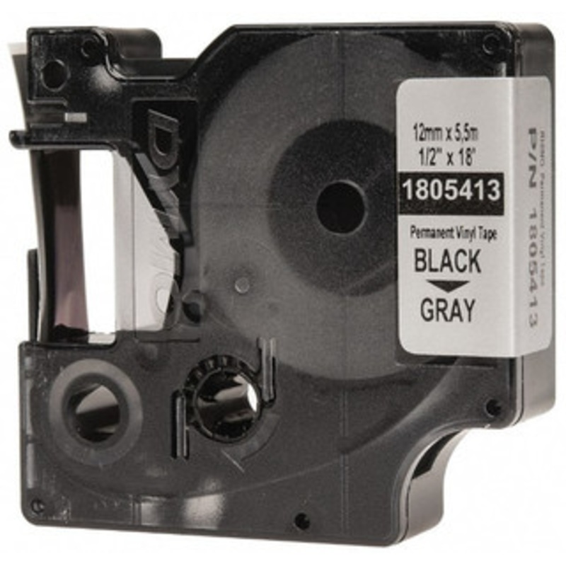 DYMO 1/2 x 18 ft. Gray Vinyl Label Printer Cartridge For RHINO 1000, 3000, 4200, 5000, 5200,6000, 6500 1805413 - 45715851