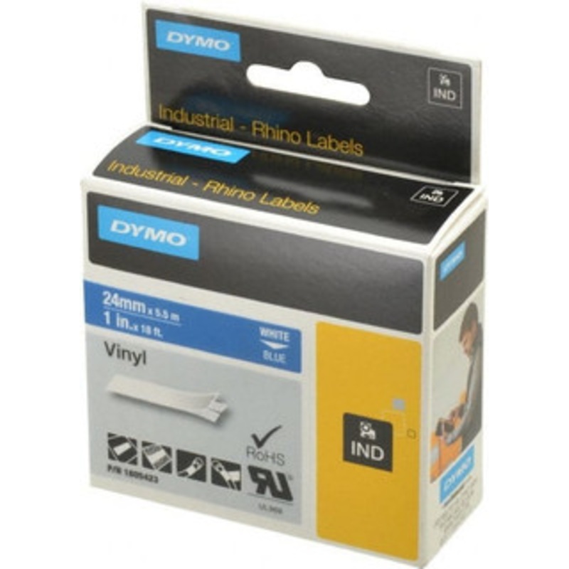 DYMO 1 x 18 ft. Blue Vinyl Label Printer Cartridge For RHINO 6000, 6500 1805423 - 71996771