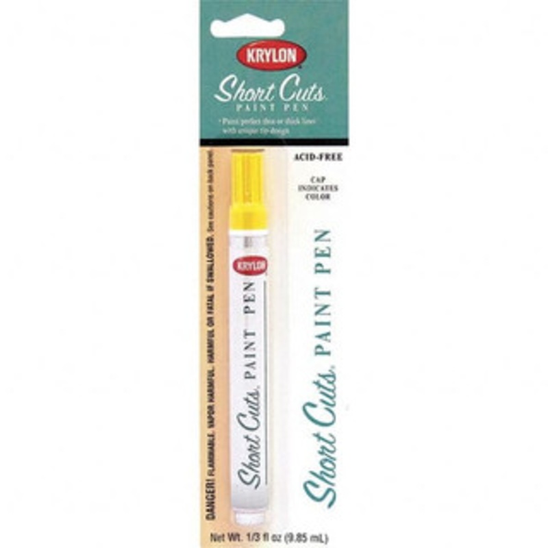 Krylon 0.33 oz Sun Yellow Gloss Finish Paint Pen Pen, Direct to Metal KSCP906 - 54291224