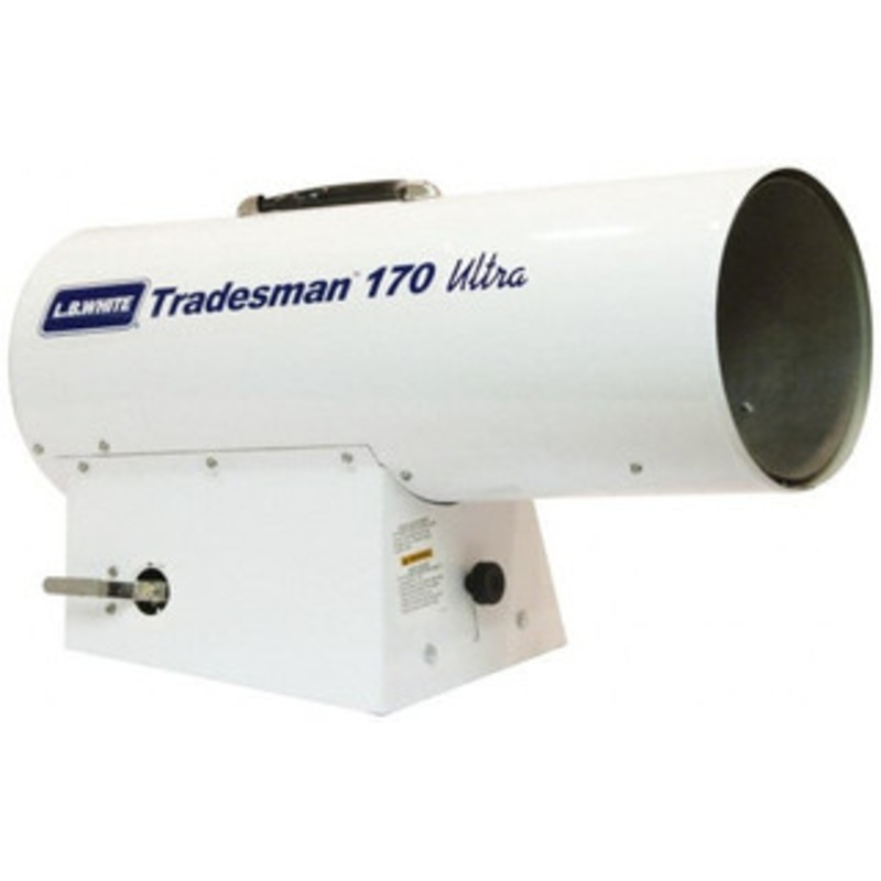 L.B. White 125,000 to 170,000 BTU Rating, Natural Gas Forced Air Heater 4,000 Sq Ft Max Heating Area, 0.2 oz Capacity, Fuel with Natural Gas TRADSMN170N ULT - 34993675