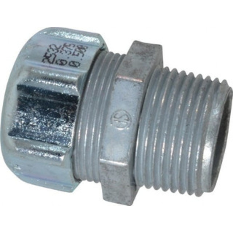 Thomas & Betts 0.375 to 0.5 Liquidtight Straight Strain Relief Cord Grip 3/4 NPT, 1-3/4 OAL, Zinc 2532 - 54059860