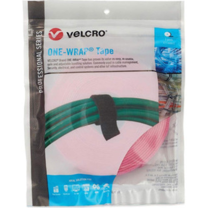 Velcro Cable Ties, Cable Tie Type: Reusable Cable Tie, Material: Hook and Loop, Color: Erica Violet, Overall Length (Feet): 15, Overall Length (Decimal Inch): 180.00000, Maximum Bundle Diameter (Inch): 0.75 31292 - 16427288