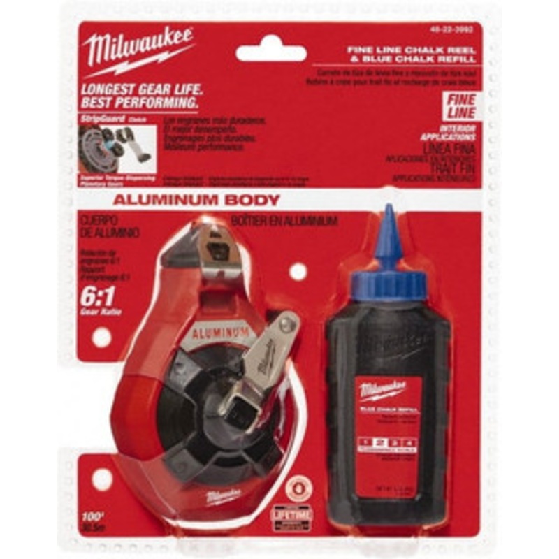 Milwaukee 100 ft. Long Chalk Reel, Chalk, Line Level 48-22-3992 - 35212406