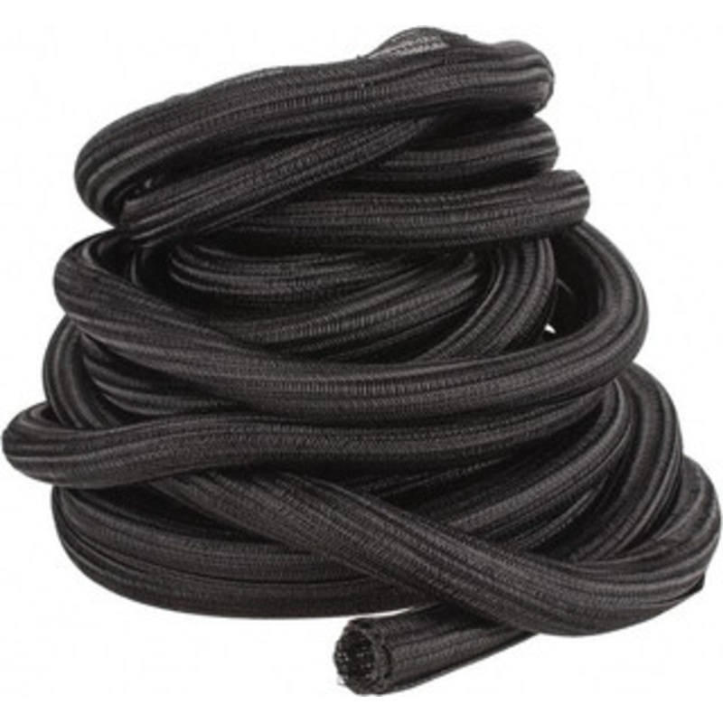 Techflex Black Braided Cable Sleeve 50 ft. Coil Length, -103 to 257F F6N2.00 - 71404081