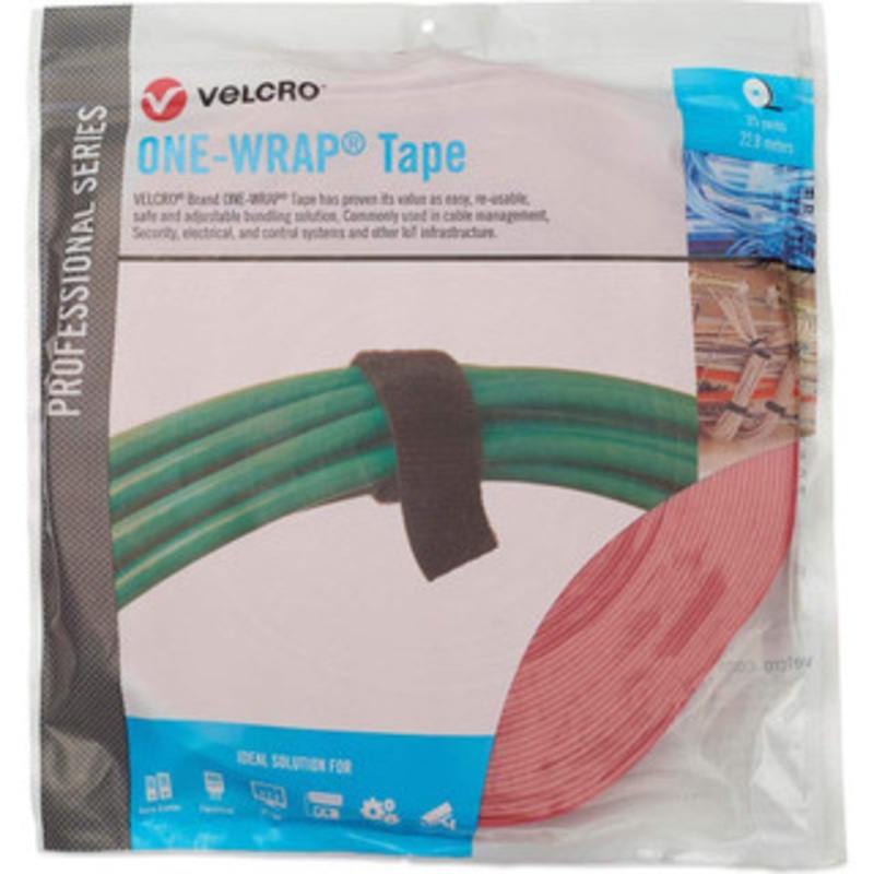 Velcro Cable Ties, Cable Tie Type: Reusable Cable Tie, Material: Hook and Loop, Color: Red, Overall Length (Feet): 75, Overall Length (Decimal Inch): 300.00000, Maximum Bundle Diameter (Inch): 1 31057 - 16427098