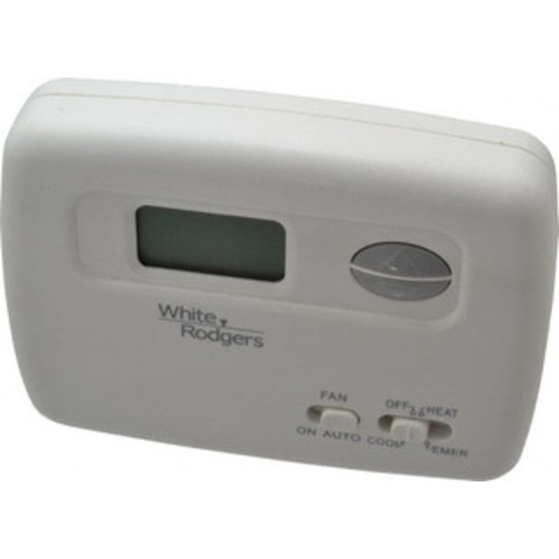 White-Rodgers 45 to 99F, 2 Heat, 1 Cool, Economy Digital Heat Pump Thermostat (Hardwired with Battery Back-Up) 20 to 30 Volts, Electronic Switching Switch 01F79 111S1 - 05284948