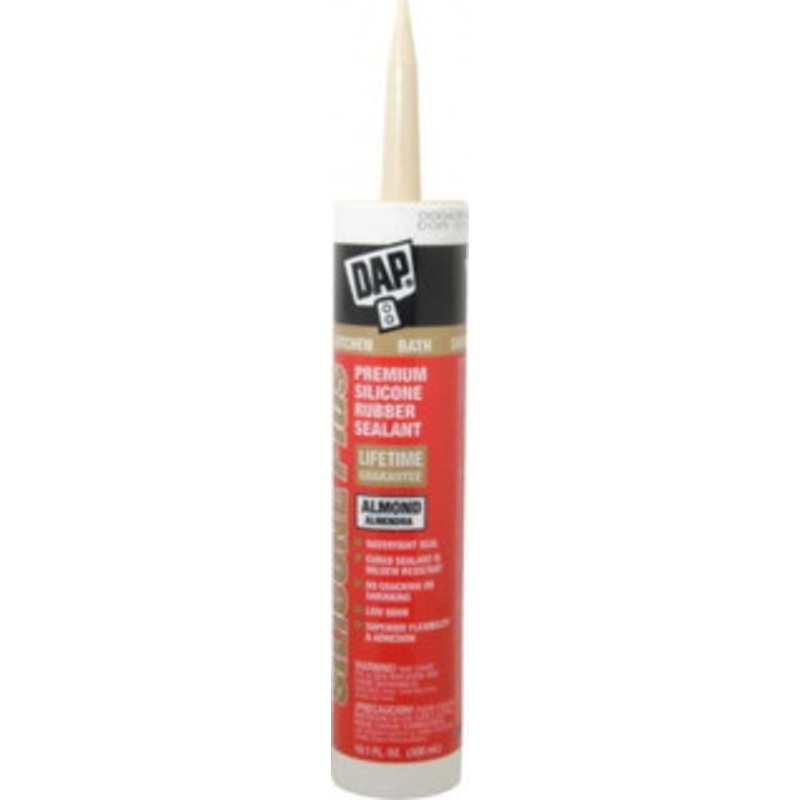 DAP 10.1 oz Cartridge Almond RTV Silicone Joint Sealant -65 to 350F Operating Temp, 24 hr Full Cure Time 7079808785 - 02572451