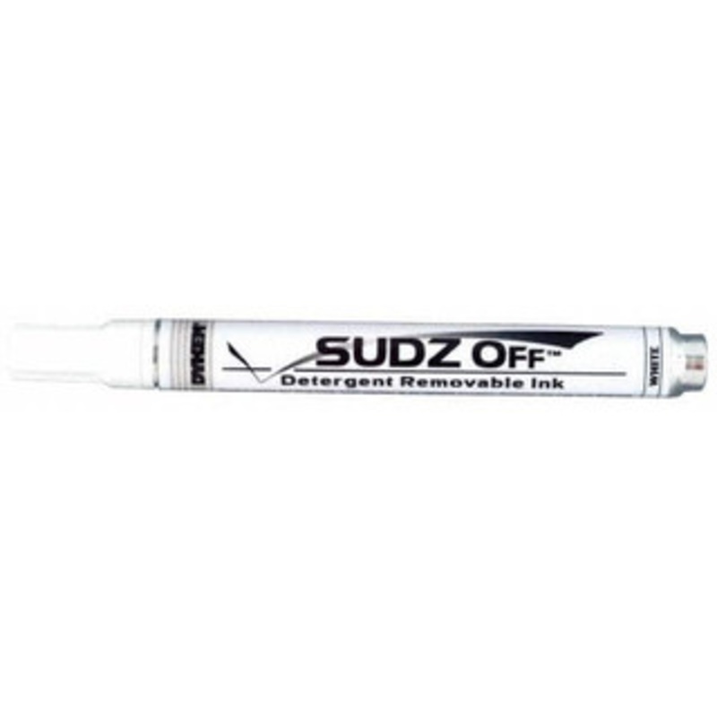 Dykem White Dye and Pigment-Based Ink Marker Medium Tip, Water Resistant Ink 91146 - 04453809