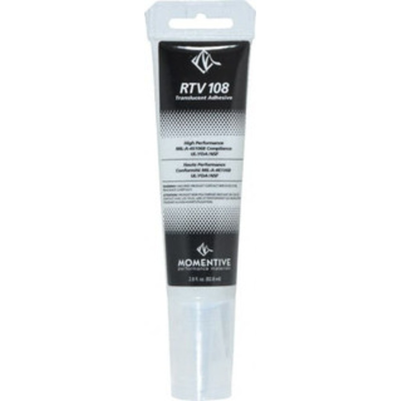Momentive Performance Materials 2.8 oz Tube Clear RTV Silicone Joint Sealant 400F Max Operating Temp, 20 min Tack Free Dry Time, 24 hr Full Cure Time, Series RTV100 RTV108 3TG - 06904635