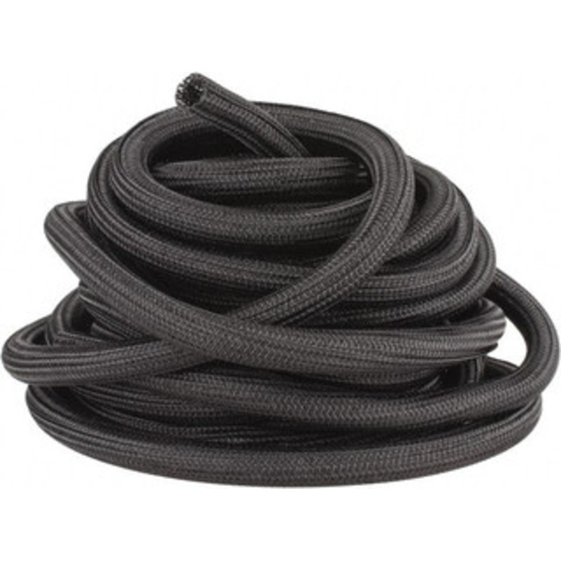 Techflex Black Braided Cable Sleeve 50 ft. Coil Length, -103 to 257F F6N1.00-50 - 71404040