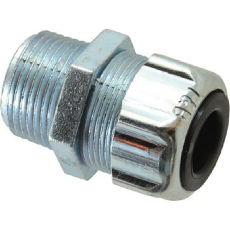 Thomas & Betts 0.31 to 0.56 Liquidtight Straight Strain Relief Cord Grip 3/4 NPT, 1-25/32 OAL, Steel 2931 - 41812686