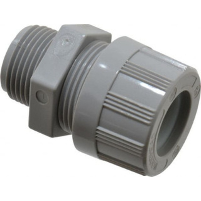 Woodhead - Molex 0.562 to 0.687 Liquidtight Straight Strain Relief Cord Grip 3/4 NPT, Nylon 5540 - 70497110