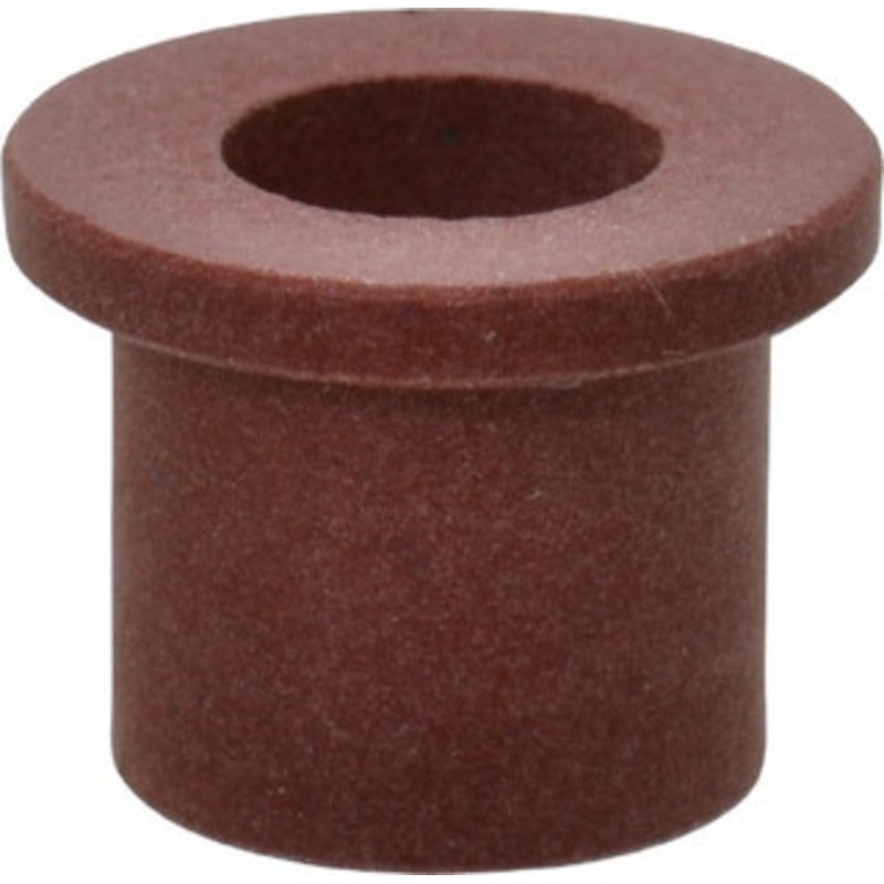Bunting Bearings 1/4 Inside x 3/8 Outside Diam, PTFE Sleeve Bearing 1/2 Flange Outside Diam, 1/16 Flange Thickness, 3/8 OAL BJ4F040603 - 35400795