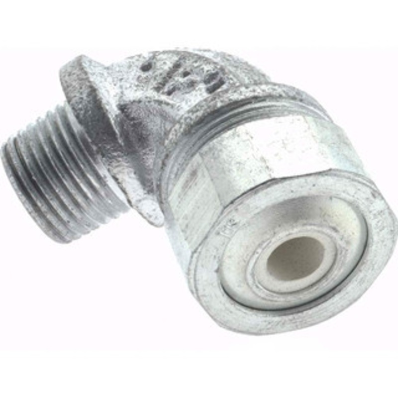 Crouse-Hinds 0.25 to 0.35 Liquidtight Elbow Strain Relief Cord Grip 1/2 NPT, 1-13/16 OAL, Malleable Iron CG5090 350 - 04504502