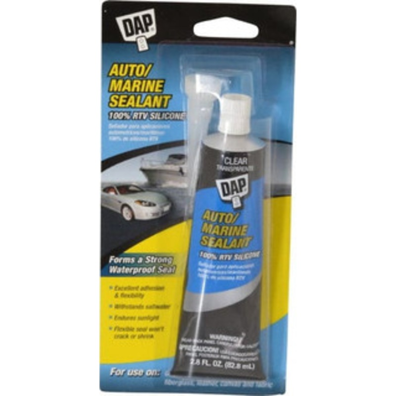 DAP 2.8 oz Tube Clear RTV Silicone Joint Sealant -40 to 400F Operating Temp, 10 to 20 min Tack Free Dry Time, 24 hr Full Cure Time 7079800756 - 02572345