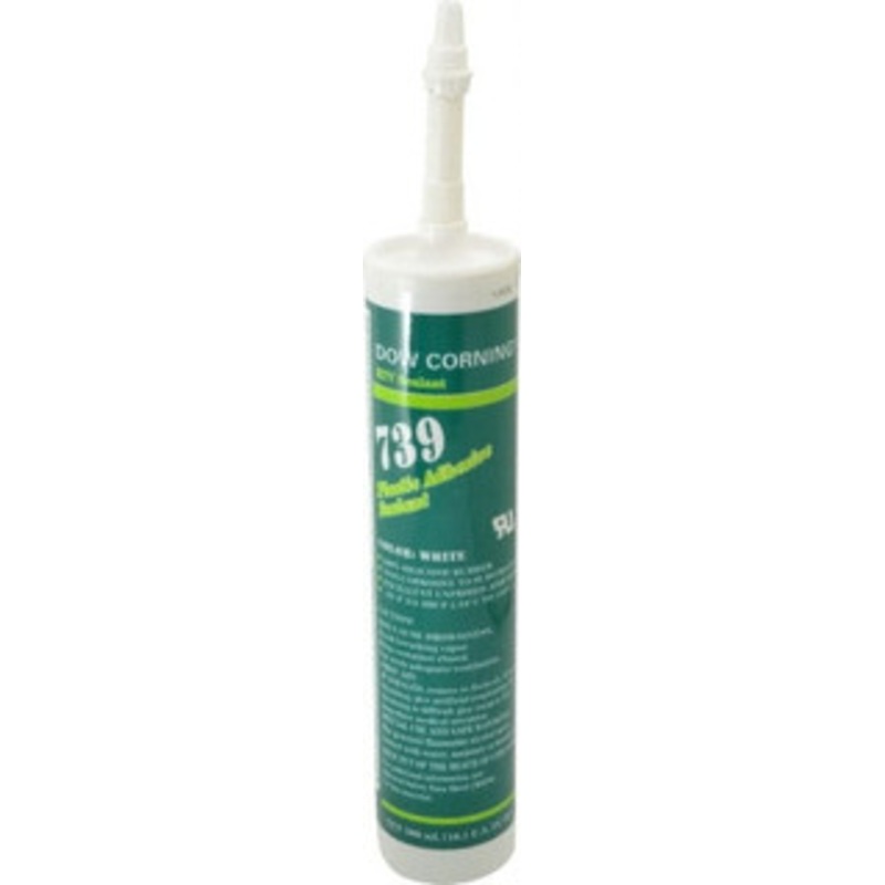 Dow Corning 10.1 oz Cartridge White RTV Silicone Joint Sealant -49 to 392F Operating Temp, 75 min Tack Free Dry Time, 24 to 72 hr Full Cure Time, Series 739 2786567 - 00231985