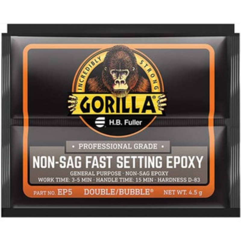 Gorilla Pro Smaller than 1 oz. Foil Pack Non-Sag Fast Setting Epoxy 3 to 5 min Working Time EP5-10 - 13787023