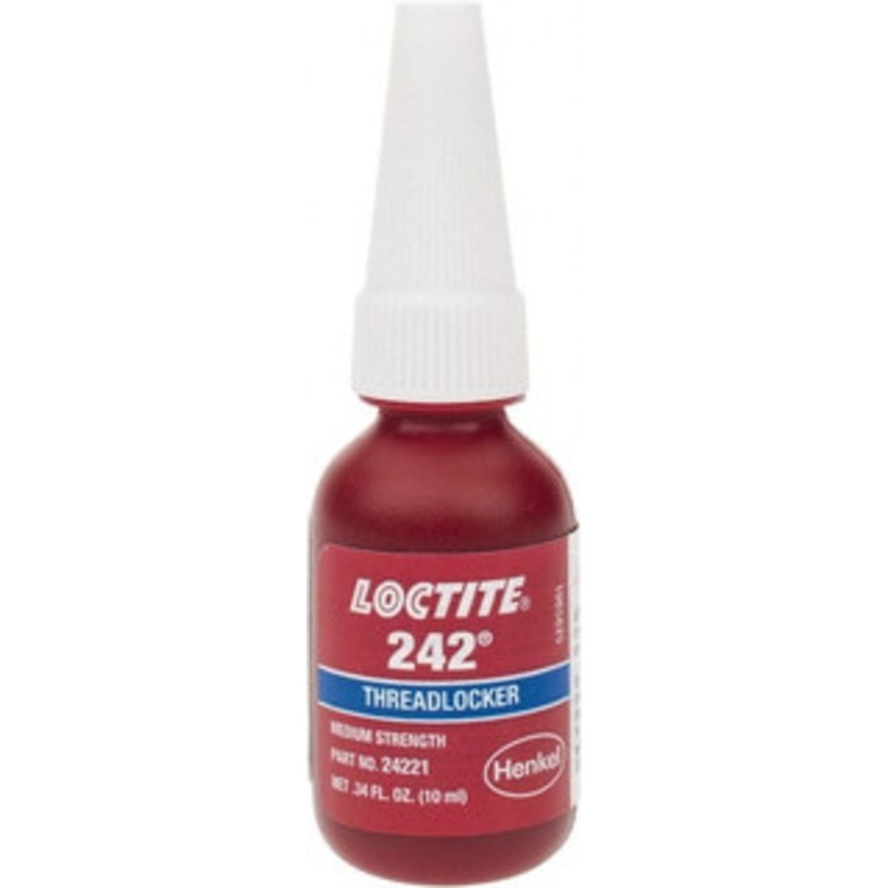Loctite 10 mL Bottle, Blue, Medium Strength Liquid Threadlocker Series 242, 24 hr Full Cure Time, Hand Tool, Heat Removal 135354 - 88545009