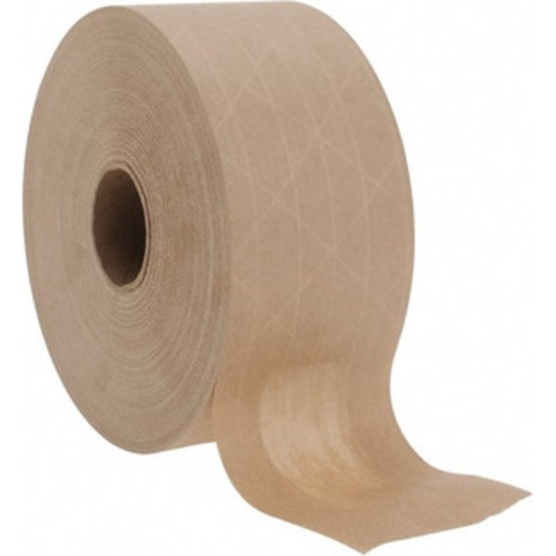 Made in USA 3 x 150 Yd Natural (Color) Sealing Tape Paper Backing, 5.3 mil Thick, Series SPIN3 SPIN 3450 - 93792182