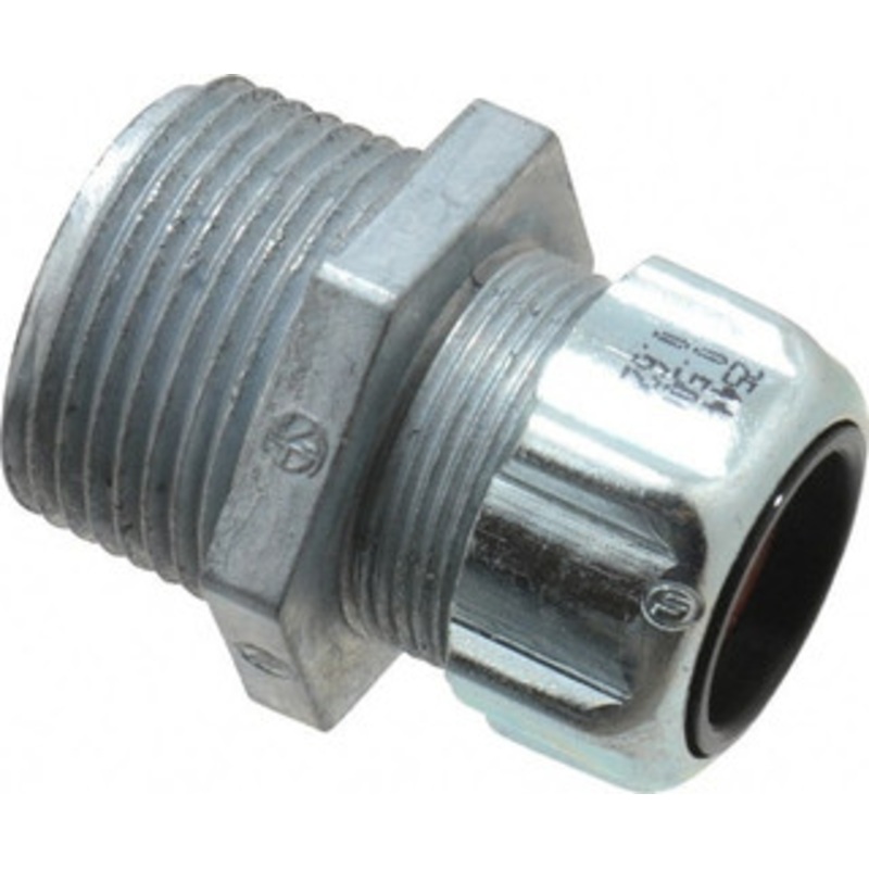 Thomas & Betts 0.5 to 0.625 Liquidtight Straight Strain Relief Cord Grip 1 NPT, 1-23/32 OAL, Zinc 2544 - 54059910