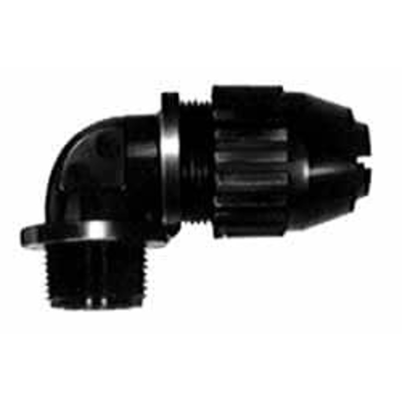 Thomas & Betts 0.77 to 0.895 Liquidtight Elbow Strain Relief Cord Grip 1 Thread, 3-3/16 OAL, Nylon 2686 - 54060637