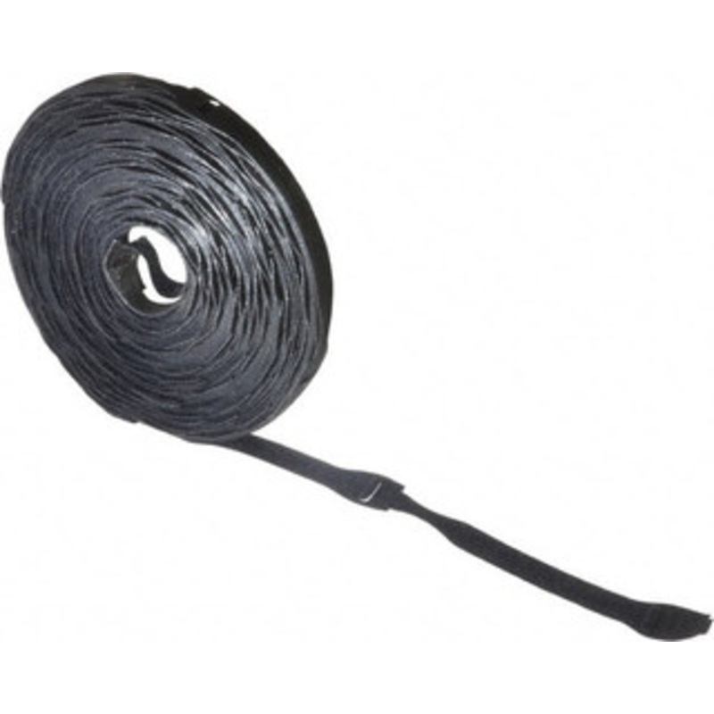 Velcro QWIK Tie 180 Piece 3/4 x 5, Self Fastening Tie/Strap Hook & Loop Strap Perforated/Pieces Roll, Black, Printable Surface 158794 - 72973878