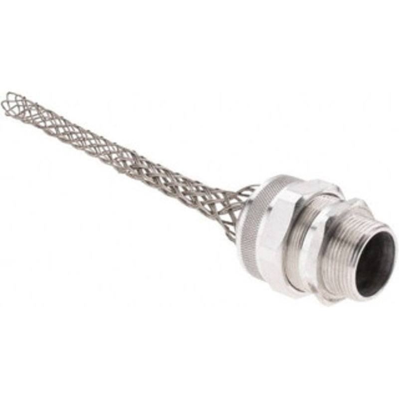 Woodhead - Molex 0.75 to 0.875 Liquidtight Straight Strain Relief Cord Grip 1-1/4 NPT, 9-1/8 OAL, Aluminum 36277 - 70497516