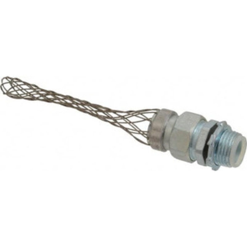 Woodhead - Molex Liquidtight Straight Strain Relief Cord Grip 1/2 NPT, 2-5/8 OAL, Iron & Zinc-Plated Steel 36440 - 70497565