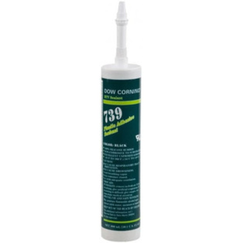 Dow Corning 10.1 oz Cartridge Black RTV Silicone Joint Sealant -49 to 392F Operating Temp, 75 min Tack Free Dry Time, 24 to 72 hr Full Cure Time, Series 739 3151158 - 00232009