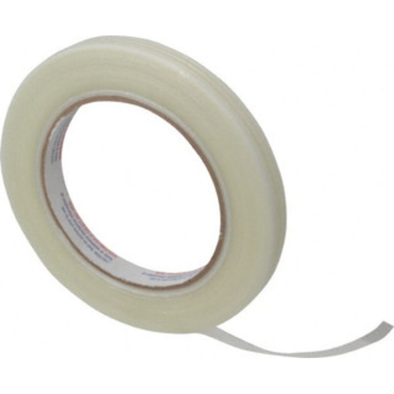 Intertape 1/2 x 60 Yd Natural (Color) Rubber Adhesive Strapping Tape Polyethylene Film Backing, 4 mil Thick, 100 Lb Tensile Strength, Series RG300 RG300.39 - 00323055