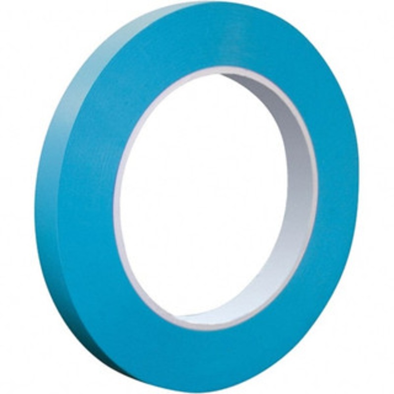 Intertape 2 Wide x 108 ft. Long x 5.4 mil Blue Paper High Temperature Masking Tape Rubber Adhesive, 15 Lb/In Tensile Strength FM35..20 - 33183542