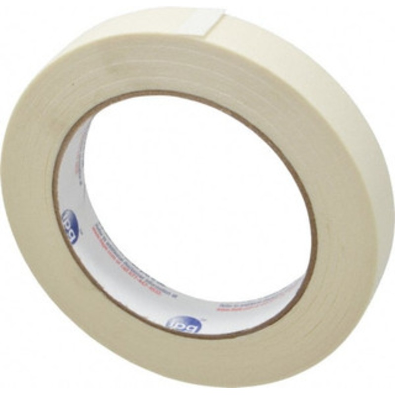 Intertape 3/4 Wide x 180 ft. Long x 5 mil White Paper Masking Tape Rubber Adhesive, 21 Lb/In Tensile Strength, Series PG500 PG500.15 - 00320754