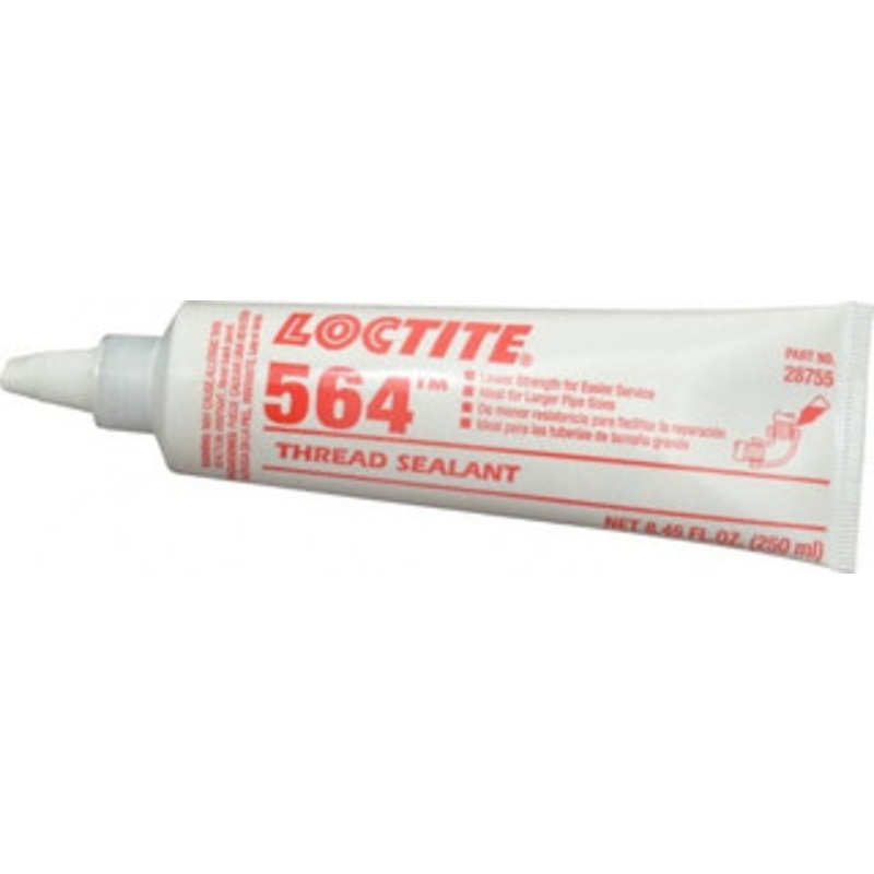 Loctite 250 mL Tube, Off-White, Low Strength Paste Threadlocker Series 564, 72 Hour Full Cure Time, Hand Tool, Heat Removal 233500 - 45751484