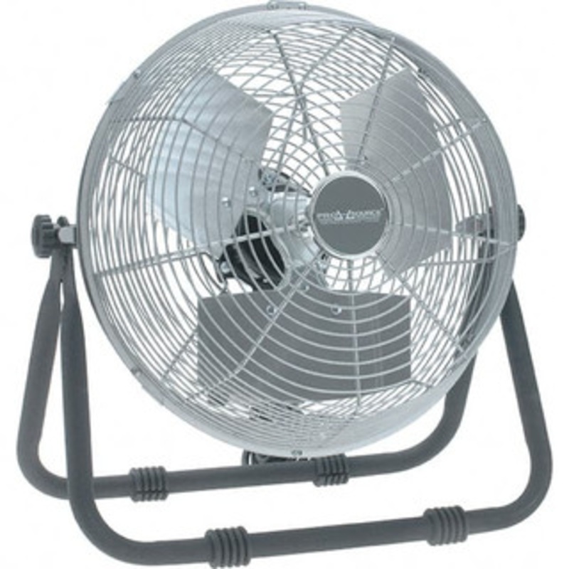 PRO-SOURCE 12 Blade, 1/12 hp, 1,650, 2,300 & 2,750 CFM, Low Floor Stand Industrial Circulation Fan Floor Stand, 120 Volts, 1.1 Amps, 3 Speed CED407N - 38780508