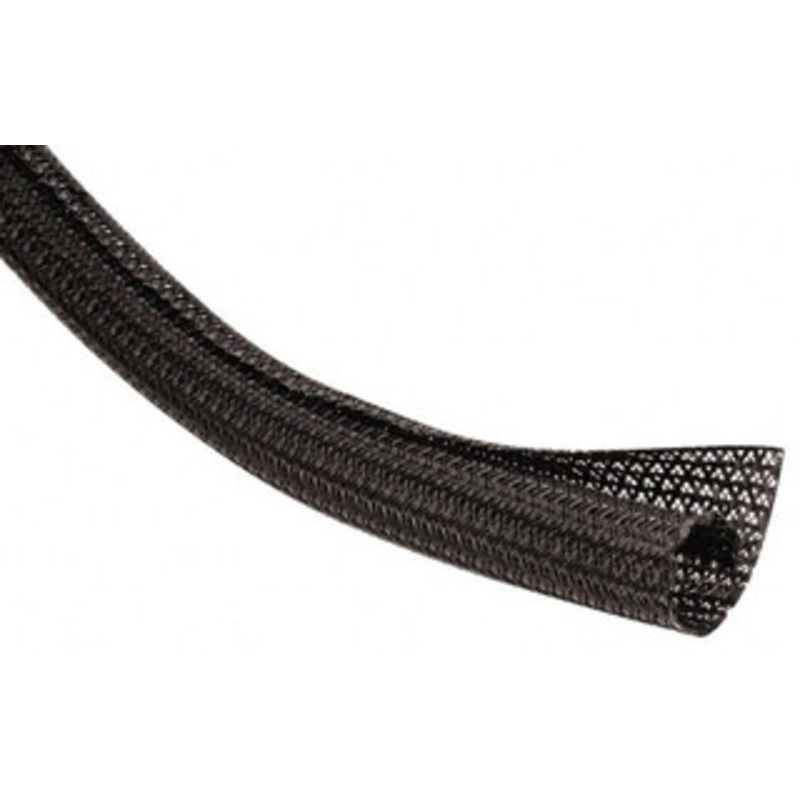 Techflex Black Braided Cable Sleeve 100 ft. Coil Length, -103 to 257F F6N1.00 - 71404024