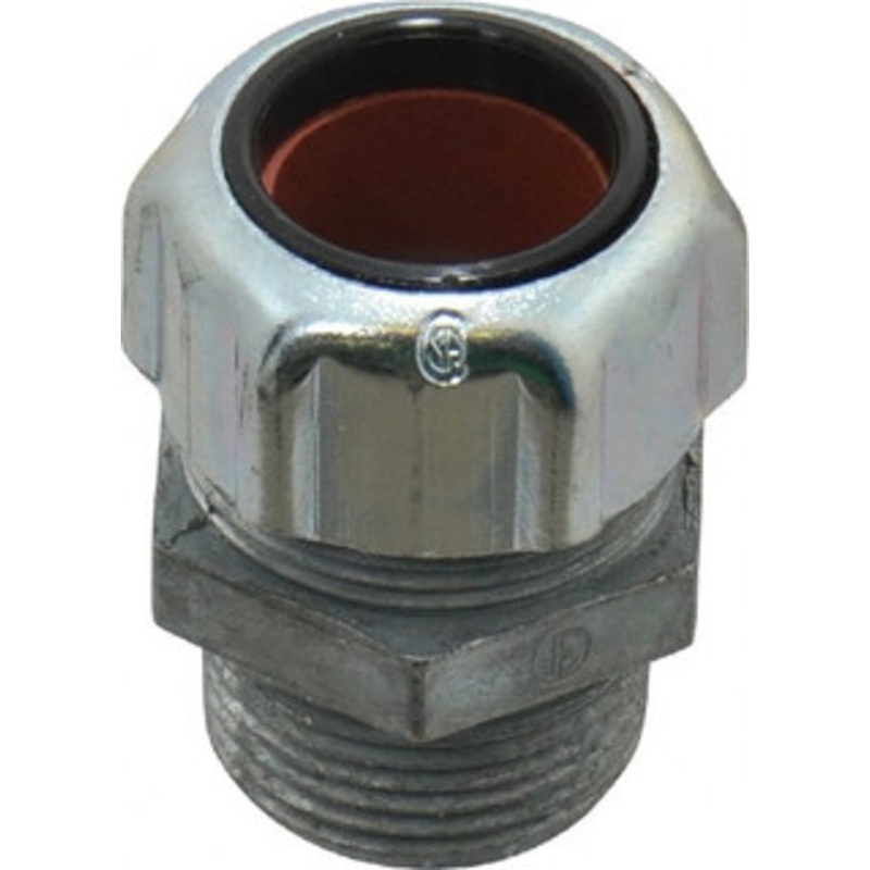 Thomas & Betts 0.625 to 0.75 Liquidtight Straight Strain Relief Cord Grip 3/4 NPT, 1-3/4 OAL, Zinc 2535 - 54059886