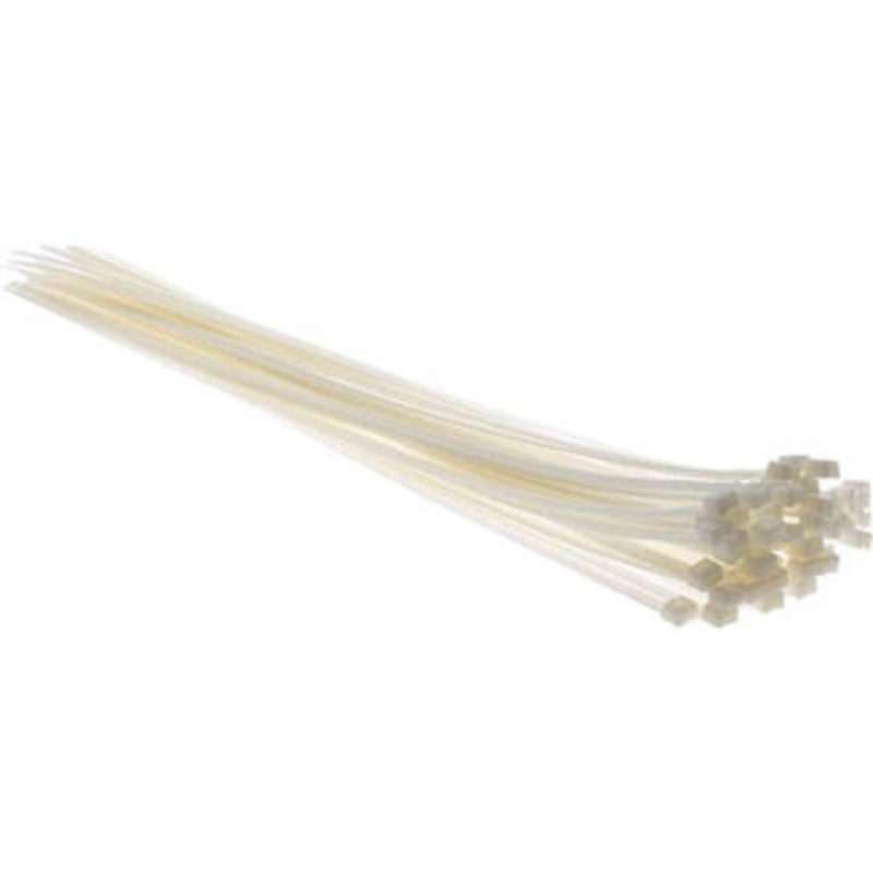 Thomas & Betts 24 Inch Long x 0.345 Inch Wide x 7.2 Inch Bundle Diameter, Natural, Nylon Standard Cable Tie 175 Lb. Strength, 0.085 Inch Thick L-24-1759L - 01502004