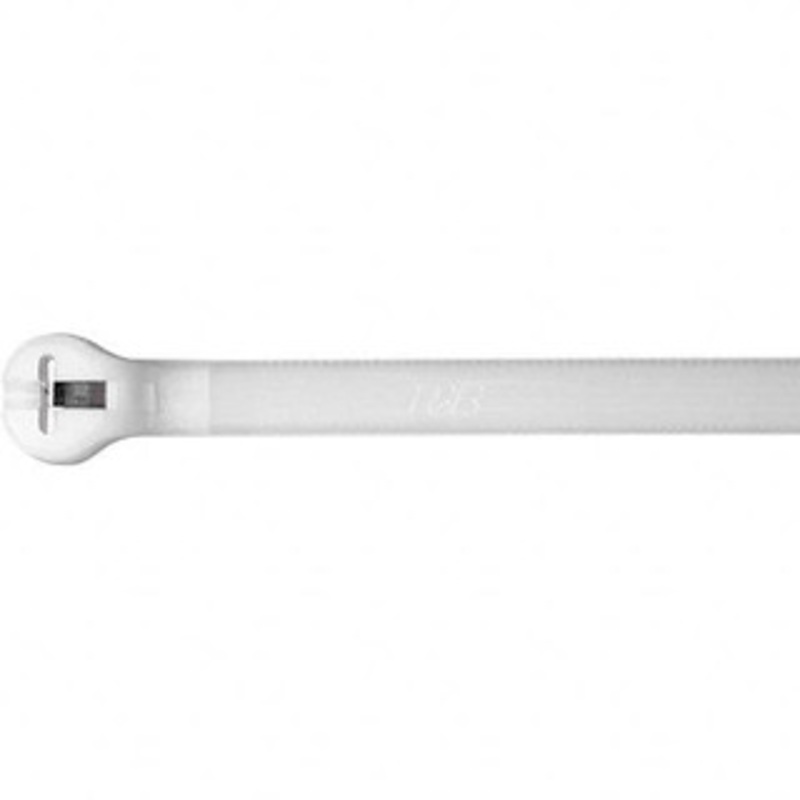 Thomas & Betts Cable Ties, Cable Tie Type: Standard Cable Tie, Material: Nylon, Color: White, Overall Length (Decimal Inch): 5.5000, Maximum Bundle Diameter (mm): 35, Maximum Bundle Diameter (Decimal Inch): 1.3800 TY24M-10 - 47768510
