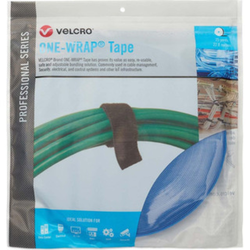Velcro Cable Ties, Cable Tie Type: Reusable Cable Tie, Material: Hook and Loop, Color: Blue, Overall Length (Feet): 75, Overall Length (Decimal Inch): 300.00000, Maximum Bundle Diameter (Inch): 0.75 31060 - 16427239