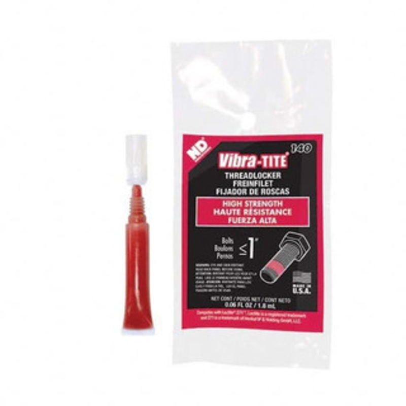 Vibra-Tite 1.8 mL Tube, Red, High Strength Threadlocker Series 140, 24 hr Full Cure Time, Heat Removal 14002 - 99966707