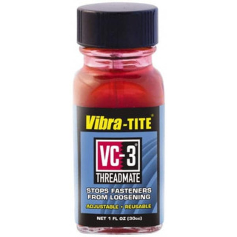 Vibra-Tite 1 Fluid Ounce Bottle, Red, Low Strength Threadlocker Series VC-3, 24 hr Full Cure Time, Hand Tool, Heat Removal 21330 - 00250100
