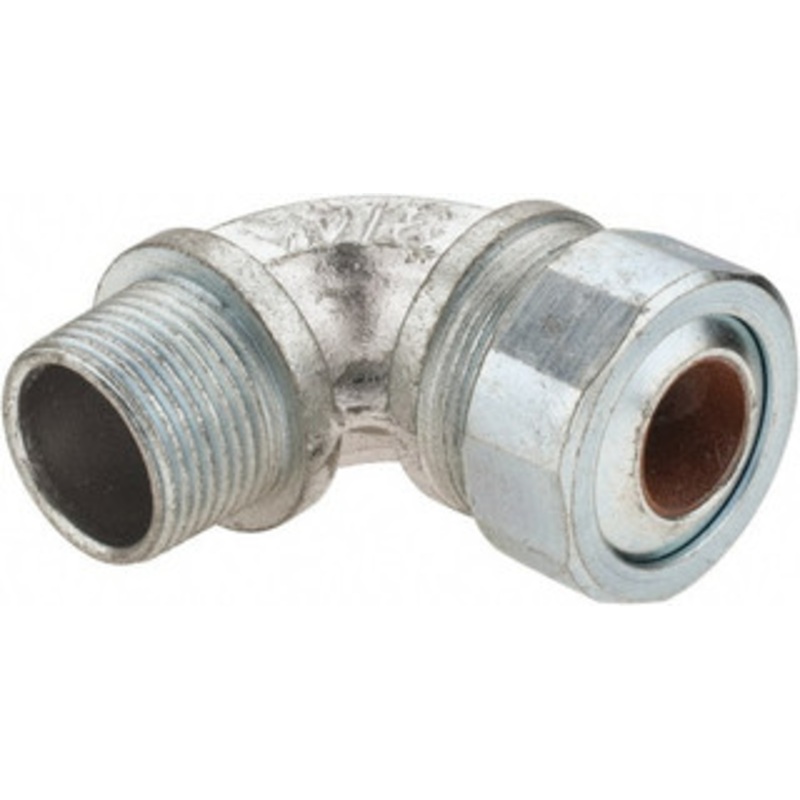 Crouse-Hinds 0.55 to 0.65 Liquidtight Elbow Strain Relief Cord Grip 3/4 NPT, 2-5/16 OAL, Malleable Iron CG7590 650 - 04504718